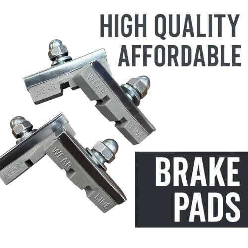 Gray Color, Premium Bicycle Brake Pads 4-Pack(2pair) ? 4mm Durable & Quiet, Universal Fit for BMX, MTB, Road Bikes with Side-Pull Caliper Brakes ? Long-Lasting Rubber and Steel Construction