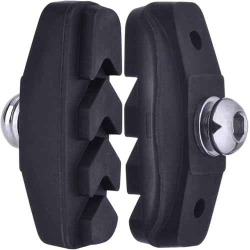 Bike Brake Pads, 2 Pairs (4 Pieces) Caliper Brake Blocks for Road Bicycle, 50mm, Black