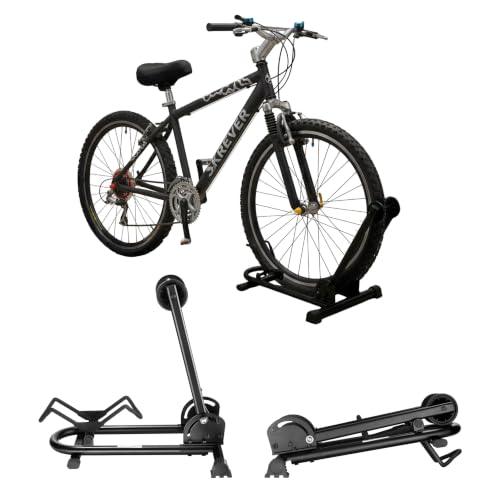 Bike Floor Stand with Rubber Feet for 20-29 Inch Bikes, Foldable & Stable