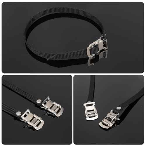 4 PCS Bike Pedal Straps Universal Replacement Foot Pedal Straps for Bicycles or Exercise Bike Spin