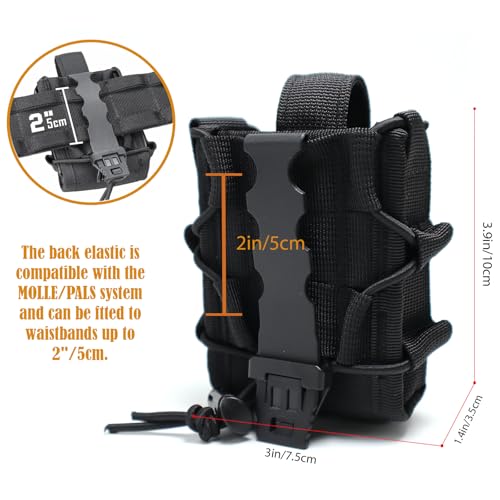Open-Top Molle Handcuff Holster Law Enforcement Handcuff Pouch for Duty Belt Handcuff Case Fit Asp Handcuff/Hinged Handcuff/Chain Handcuff/Folding Rigid Handcuff/High-Speed Gear Handcuff (1)