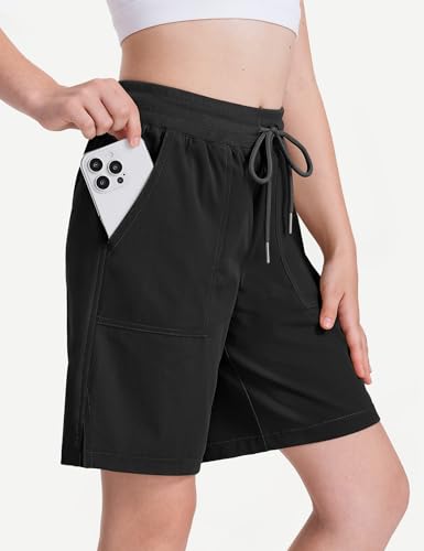 Girls Athletic Shorts Bermuda Uniform Cargo Quick Dry 13-14 Years Black