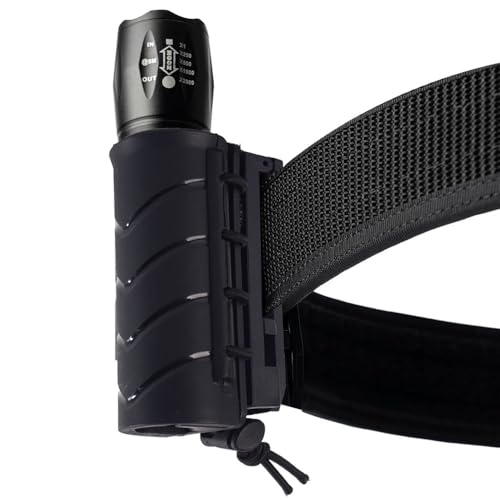 Tactical Duty Belt Flashlight Holder Rotatable MOLLE Torch Holster for Police Security Military