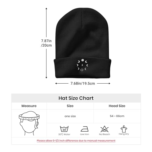 Goth Embroidery Beanie Knit Hat for Men & Women - Medium / Color27