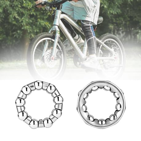 Generic 4pcs Bike Ball Crank Bearing 6mm(1/4 Inch) X 9 Balls Ball Bearings for Bike Crank Bottom Bracket Bicycle Ball Bearings Retainer Bike Parts Repair Accessories, Silver, ZXCZZZC004