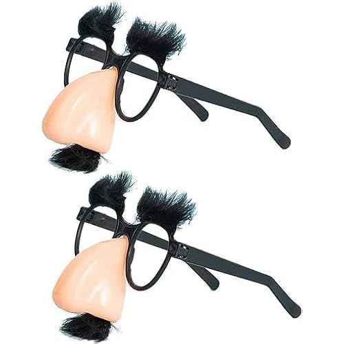 2Pcs Disguise Glasses With Funny Nose Add Fun To Your Celebrations Funny Glasses for Costume Halloween and Birthday Parties