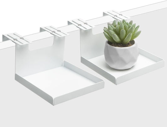 Office Small Cubicle Shelf Storage Organizer Floating Corner Rack Hanging Mini Shelf Adjustable Home Office Essentials for Small Planter Statue Decor Photo Frame 2 Pack