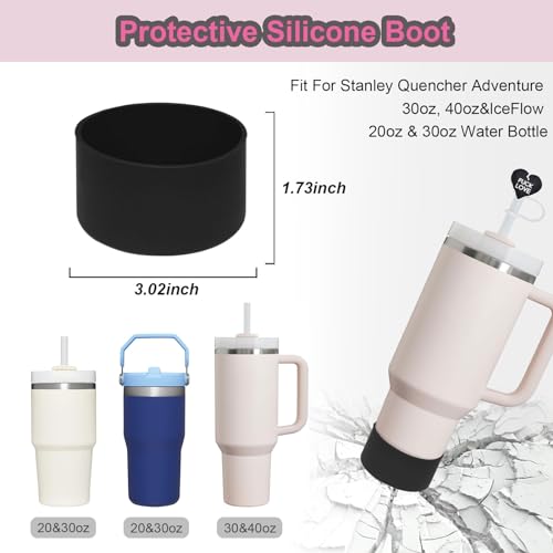 Stanley Cup Accessories Set for 30 & 40 Oz Water Bottles with Straw Covers & Charms