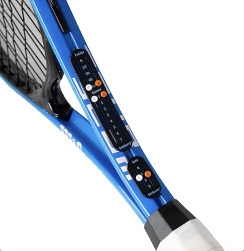 Black Tennis Score Keeper for Racket and Paddle - Point, Game, and Set Tracker - SetSavvy Two Pack