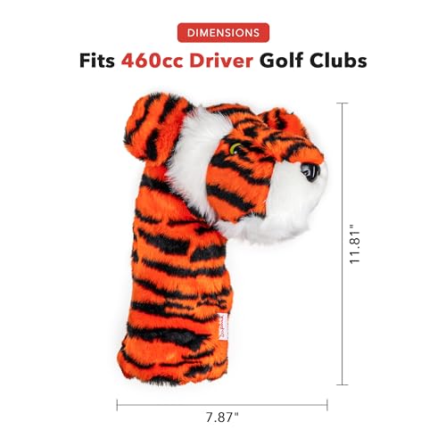 Golf Driver Headcover Tiger Headcover - Funny Animal Club Cover for Men Women - Driver Variation