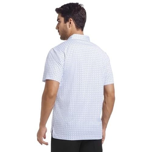SAMERM Mens Golf Shirts Short Sleeve Dry Fit Performance Moisture Wicking Print Sport Polo Shirts for Men Casual