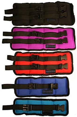 Adjustable Kiefer Ankle/Wrist Weights for Strength Training - 5 lbs Each