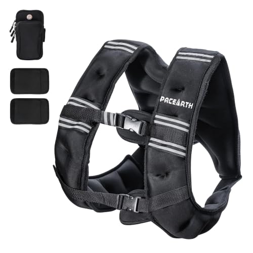 16 lb Weighted Vest for Fitness Running & Weight Loss - Reflective Stripes