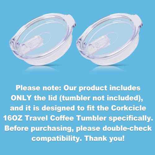 16oz Replacement Lid for Corkcicle Tumbler,Double Sealing Spill Proof Replacement Top Compatible with 16 oz Cork cicle Travel Coffee Mug,2.9in Drink Cup Lids Fit for Corkcicle Water Bottle