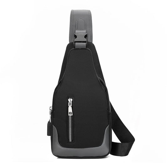 Hiflyer Men's Crossbody Bag - Waterproof Sling Backpack for Men, Shoulder Bag with Multiple Compartments (Black)