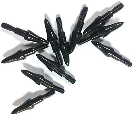 12pcs Archery Arrow Tips 75/100/125/150 Grain Field Points 5/16 inch Screw in Bullet Points Arrowheads Broadheads for Crossbow Recurve Bow Compound Bow Hunting Bow and Arrow Target Shooting Practice
