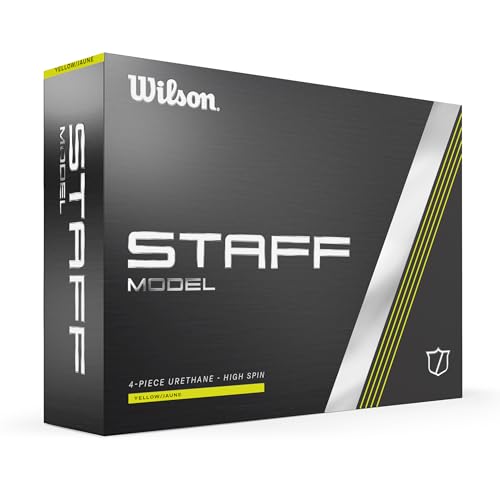 Wilson 2024 Staff Model Golf Balls - Yellow, 12 Pack