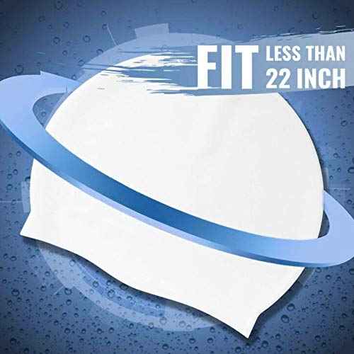 White Swim Cap White Swimming Cap Silicone Swim Cap for Men Women Boys Girls Youth