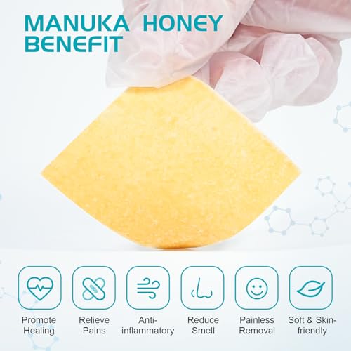 Optiteknik Coated Manuka Honey Calcium Alginate Wound Dressing 2x2 Inches Pack of 10 - High Absorbency, Painless Removal, Medical Grade