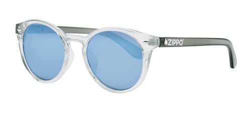 Zippo Classic Round Sunglasses, Transparent/Blue, 50 mm