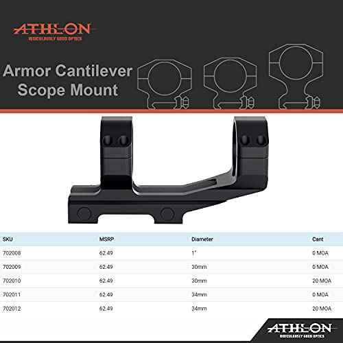 Athlon Armor Cantilever Scope Mount 34 mm, black