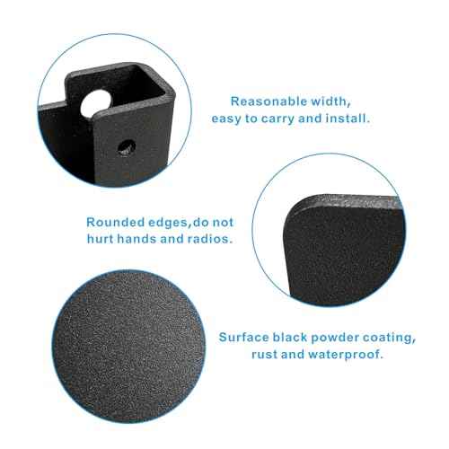 2 Pcs Single Side Radio Mount, Radio Mounting Kit for Handheld Radios