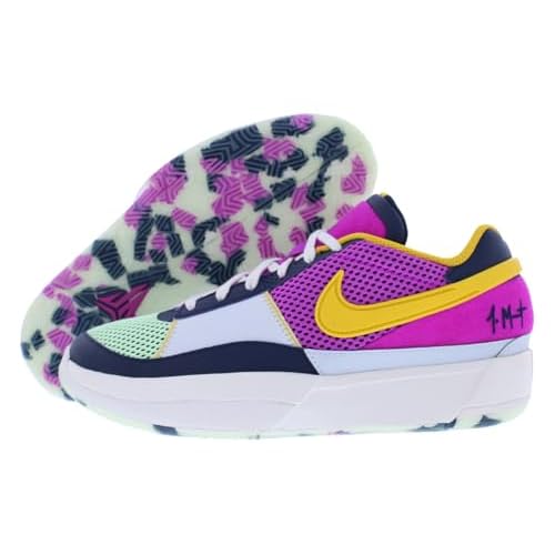 Ja 1 SE Camp Ja Big Kids' Basketball Shoes (FN4977-400, Obsidian/University Gold/Vapor Green/Hyper Violet) Size 6