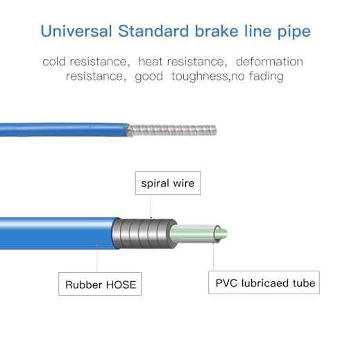 Universal Brake Cable Housing,5mm 3Meters,Lined Bicycle/Bike Brake Cable Housing,Bicycle Brake Cable Gear Wires,DIY Replacement Accessory Kit for Mountain/Road Bicycles with End Caps & Ferrules,Blue