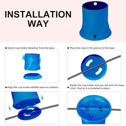 Paddle Board Cup Holder, Stand Up Paddle Board Accessory, Drink Holder Suitable for Types of Cup/Bottle/Drink (Navy Blue)