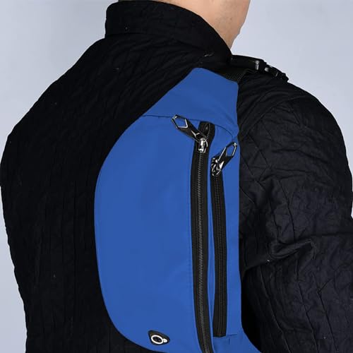 Water-Resistant Sport Waist Pack Bag for Men and Women 3-Pack - Black, Grey, Royal Blue