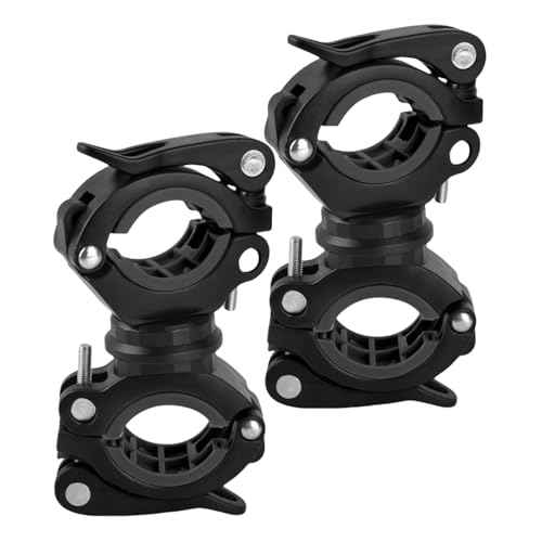 [2 Pack] Vonpri Flashlight Holder, Mount Bicycle Mounting Bracket Flashlight Holder Torch Clip 360¨¬ Rotation