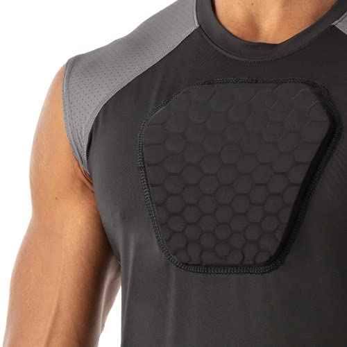 McDavid Chest Protector Baseball Heart Guard Sternum Protection for Adults. Compression Shirt with HEX Padded Shirt