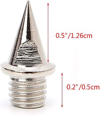 AUGSUN 120pcs Stainless Steel Track and Cross Country Spikes with Spike Wrench, Replacement Spikes for Sprint Sports Short Running Shoes