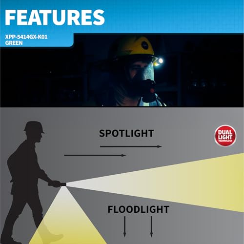 Nightstick XPP-5414GX-K01 Intrinsically Safe Flashlights with Brim & Slot Mounts, Green/Black