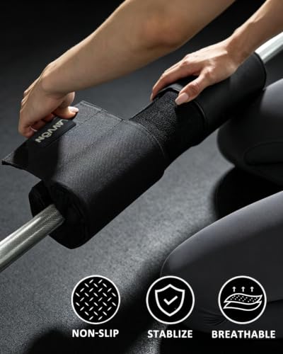 Black Barbell Squat Pad Nylon Padding Anti-Slip Thick Foam Hip Thrust Cushion