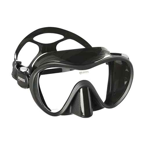 Mares Adult Combo Tropical Snorkeling Gear Set - Mono-Lens Frameless Silicone Mask, Semi-Dry Top w/Anti-Splash Snorkel