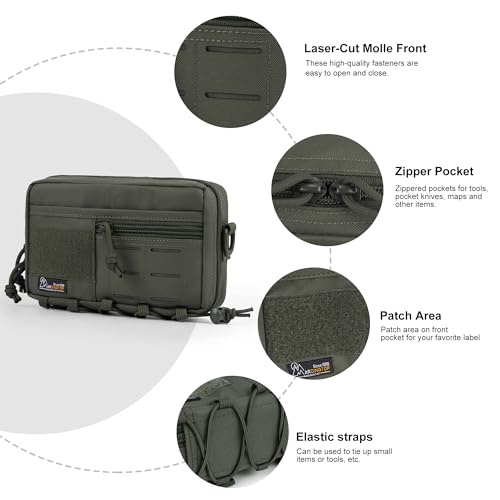Mardingtop 600D Cordura Tactical Molle Pouch Small Military Organizer Ranger Green