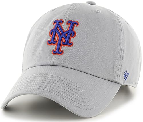 New York Mets MLB Gray Adjustable Baseball Cap Hat - One Size Fits All