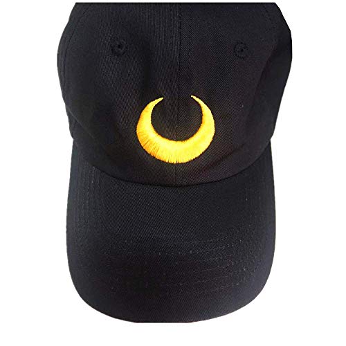 Women's Moon Hat - Black Anime Style Half-Moon Cap