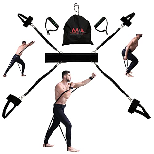 Black Boxing Resistance Bands for MMA Training 150lb Full Body Workout