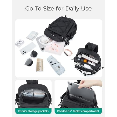 BAGSMART Small Crossbody Sling Bag, Crossbody Daypack, Chest Shoulder Bag Hiking Small Backpack for Casual Travel Sport