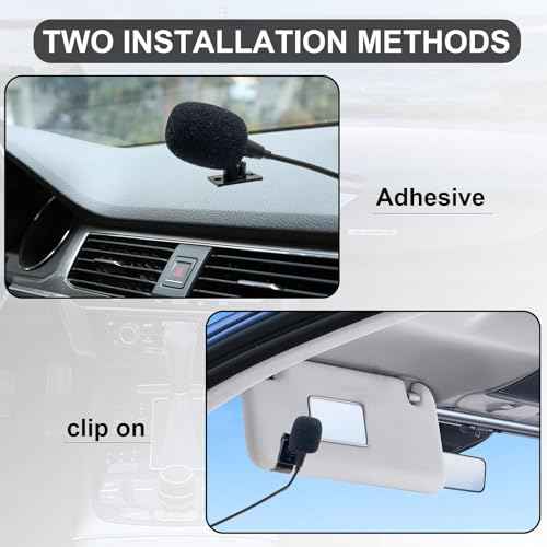 2.5mm Car Microphone Compatible with Pioneer Vehicle Stereo GPS DVD Enabled Head Unit,3m Cable
