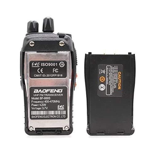 BaoFeng BF-888S Two Way Radio with Built in LED Flashlight (Pack of 6) +Covert Air Acoustic Tube Headset Earpiece