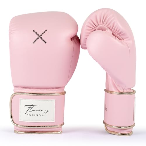 Pink Women's Boxing Gloves 12 oz Ventilated Palm Multi-Layered Synthetic Leather