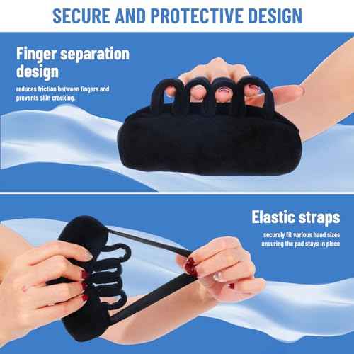TYYIHUA Palm Protector Palm Grips Hand Contracture Cushions with Elastic Band & Finger Sepereter, for Stroke Hand, Arthritis Parkinson Dementia (1)