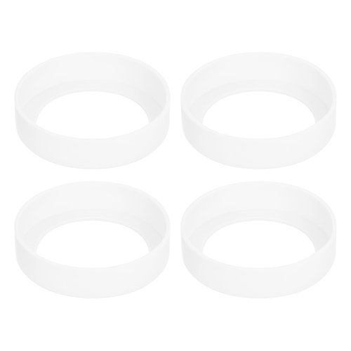 uxcell 4pcs Water Bottle Boot, Protective Silicone Boot Sleeve Non Slip Bottom Cover Bumper for Water Bottles Mug Tumbler Clear(85mm)