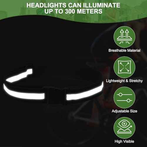 PATIKIL Reflective Safety Belt, Hi-Vis Safety Belt Adjustable Reflective Glow Belt Outdoor Running Gear for Night Jogging