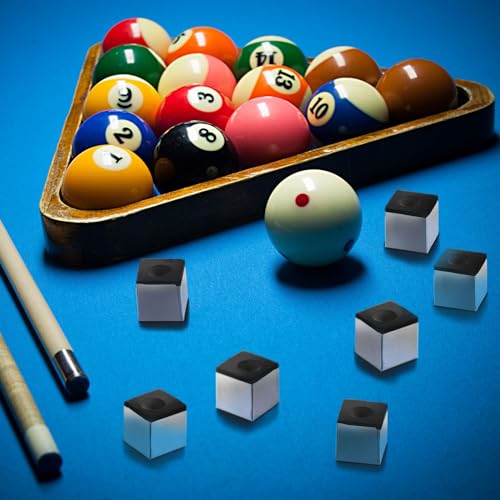 Black Pool Cue Chalk Cubes - 72 Pieces for Billiard & Pool Practice