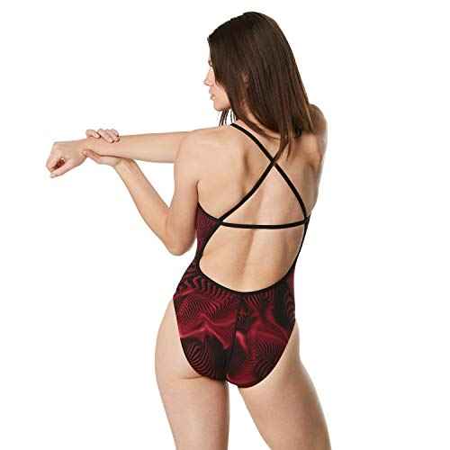 Speedo Women's Swimsuit One Piece ProLT Cross Back Printed Adult Team Colors