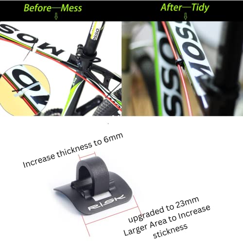 Bike Brake & Shift Cable Guides with Adhesive Clamp - 4 Pack